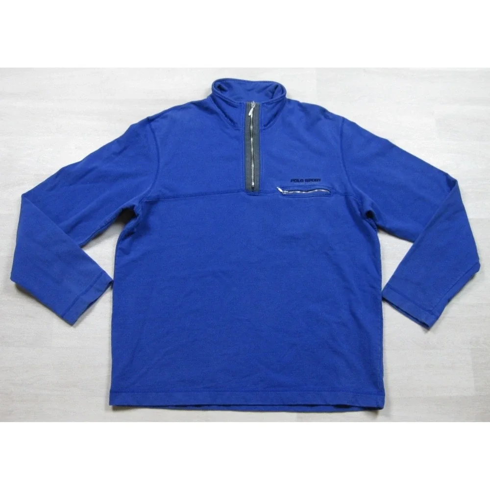 Vintage 90s Polo Sport Ralph Lauren 1/4 Sweatshirt Mens (M) Pullover Preppy
